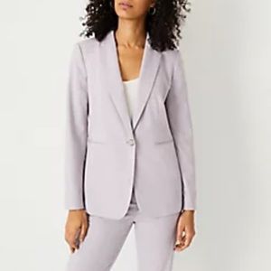 Ann Taylor One-Button Blazer - soft violet (size 16)